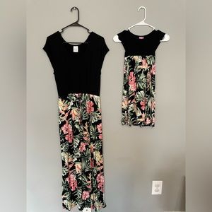 Mommy and me tropical vacation dresses. Large and 3T